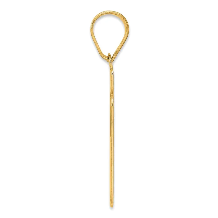 14k Yellow Gold Brushed Border Script Number 61 Pendant Goldia PreStyled Sets