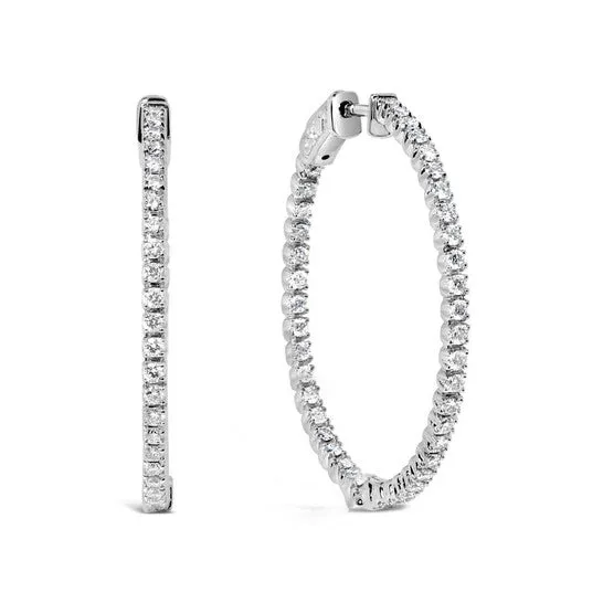 Earrings JMS always Original Haus of Brilliance 14K White Gold 1 12 Cttw Lab Grown Diamond Inside Out Hoop Earrings GH Color VS2SI1 Clarity Earrings JMS always Original Haus of Brilliance 14K White Gold 1 12 Cttw Lab Grown Diamond Inside Out Hoop Earrings GH Color VS2SI1 Clarity