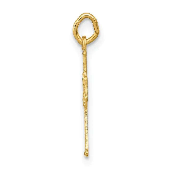 Charm Necklaces TreasureFineJewelers 14k Yellow Gold Celtic Cross Charm