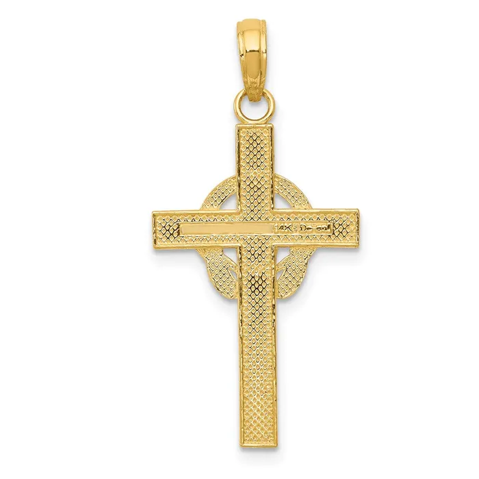 Necklaces 14k Polished Claddagh Cross Pendant TreasureFineJewelers