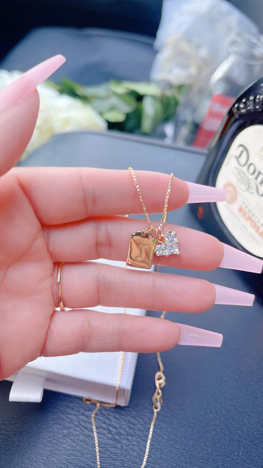 Necklaces MP Jewelry Amore Heart Initial Necklace