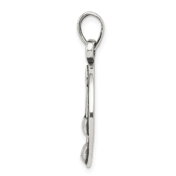 Necklaces TreasureFineJewelers Sterling Silver Polished Antique Finish Libra Horoscope Pendant
