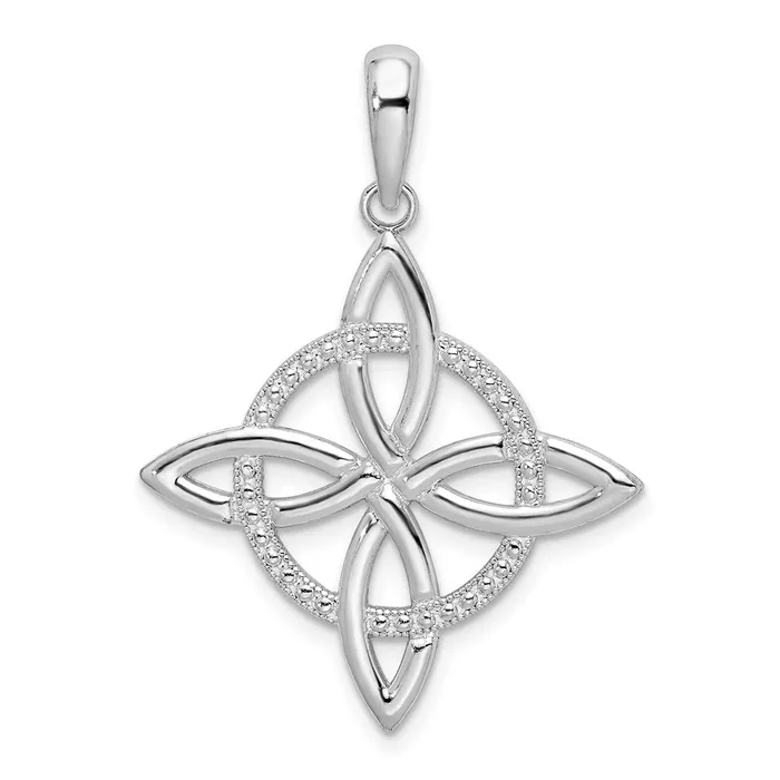 TreasureFineJewelers Necklaces Sterling Silver Polished Celtic Eternity Knot Pendant TreasureFineJewelers Necklaces Sterling Silver Polished Celtic Eternity Knot Pendant