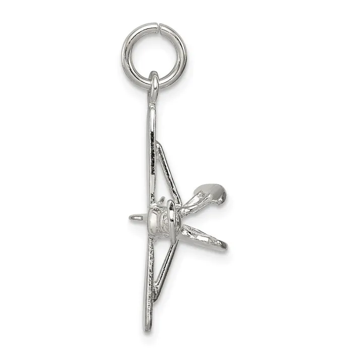 TreasureFineJewelers Necklaces Sterling Silver Polished Floatplane Pendant
