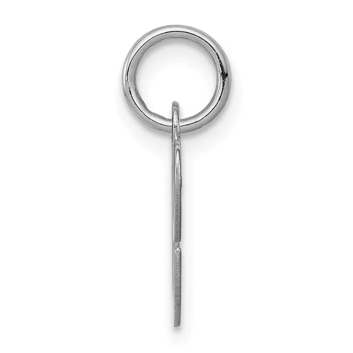 TreasureFineJewelers Necklaces Sterling Silver Rhodiumplated Fancy Script Letter C Initial Charm