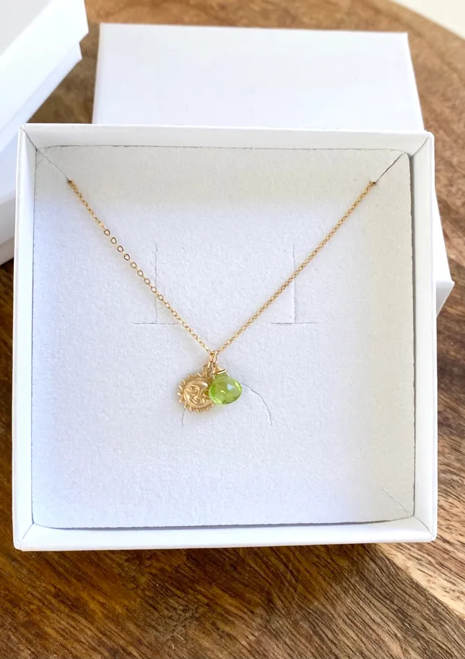 Necklaces ERIJEWELRY Peridot with the Sun Necklace