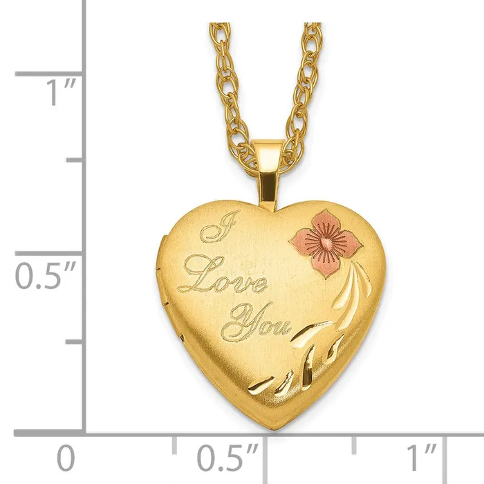 120 Gold Filled 16mm Enameled Flower I Love You Heart Locket NecklaceWBCQLS29218 WB Choice Jewelry Necklaces 120 Gold Filled 16mm Enameled Flower I Love You Heart Locket NecklaceWBCQLS29218 WB Choice Jewelry Necklaces