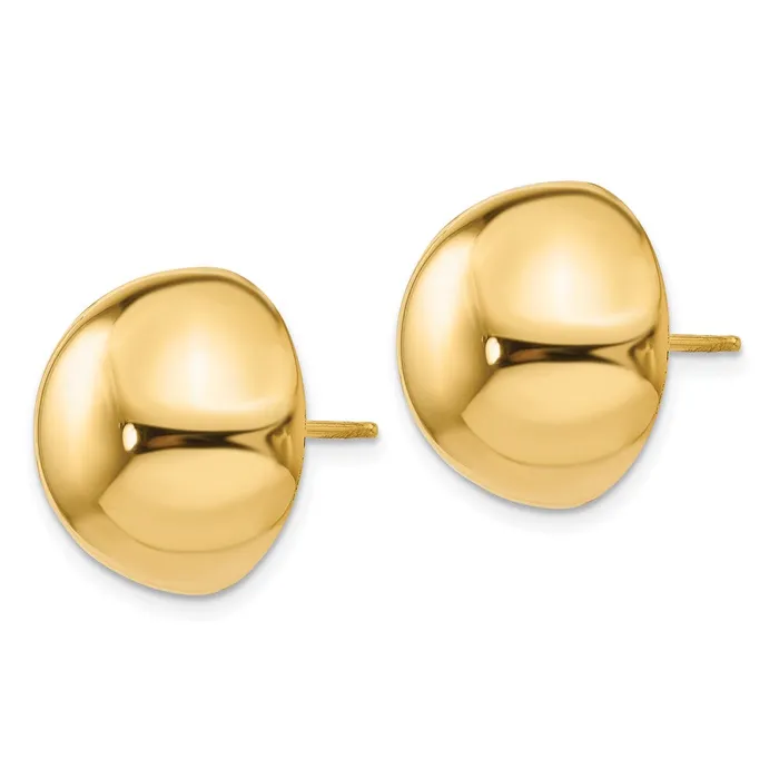 Earrings WB Choice Jewelry 14k Polished 16mm Half Ball Post EarringsWBCE925 Earrings WB Choice Jewelry 14k Polished 16mm Half Ball Post EarringsWBCE925