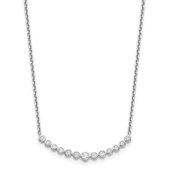 Necklaces 14k White Gold Diamond Curved Bar NecklaceWBCPM1005050WA18 WB Choice Jewelry Necklaces 14k White Gold Diamond Curved Bar NecklaceWBCPM1005050WA18 WB Choice Jewelry