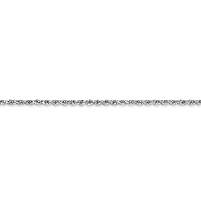 Necklaces WB Choice Jewelry 14k White Gold 175mm DC Rope Chain AnkletWBC014W9 Necklaces WB Choice Jewelry 14k White Gold 175mm DC Rope Chain AnkletWBC014W9