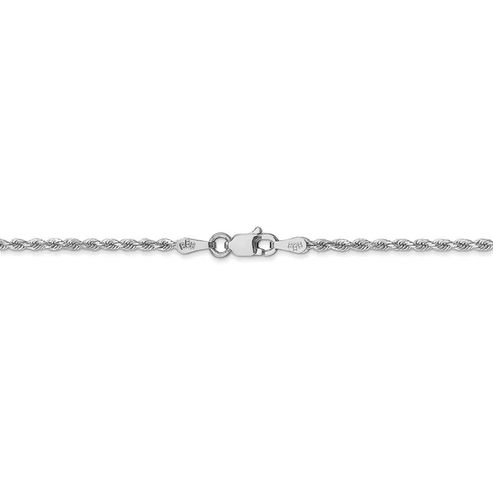 Necklaces WB Choice Jewelry 14k White Gold 175mm DC Rope Chain AnkletWBC014W9 Necklaces WB Choice Jewelry 14k White Gold 175mm DC Rope Chain AnkletWBC014W9