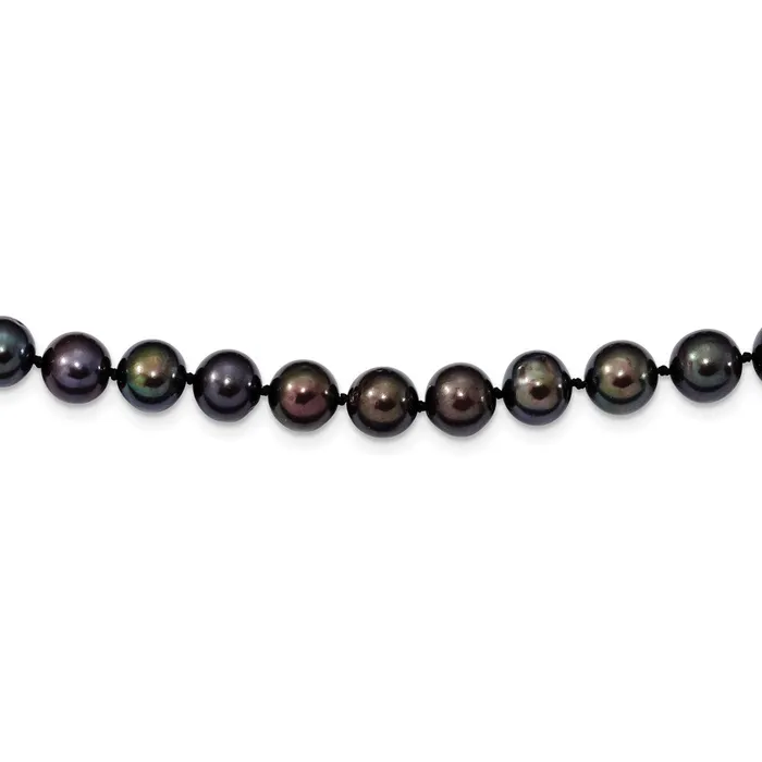 Necklaces WB Choice Jewelry Sterling Silver Rhodplated 89mm Black FWC Pearl NecklaceWBCQH515618 Necklaces WB Choice Jewelry Sterling Silver Rhodplated 89mm Black FWC Pearl NecklaceWBCQH515618
