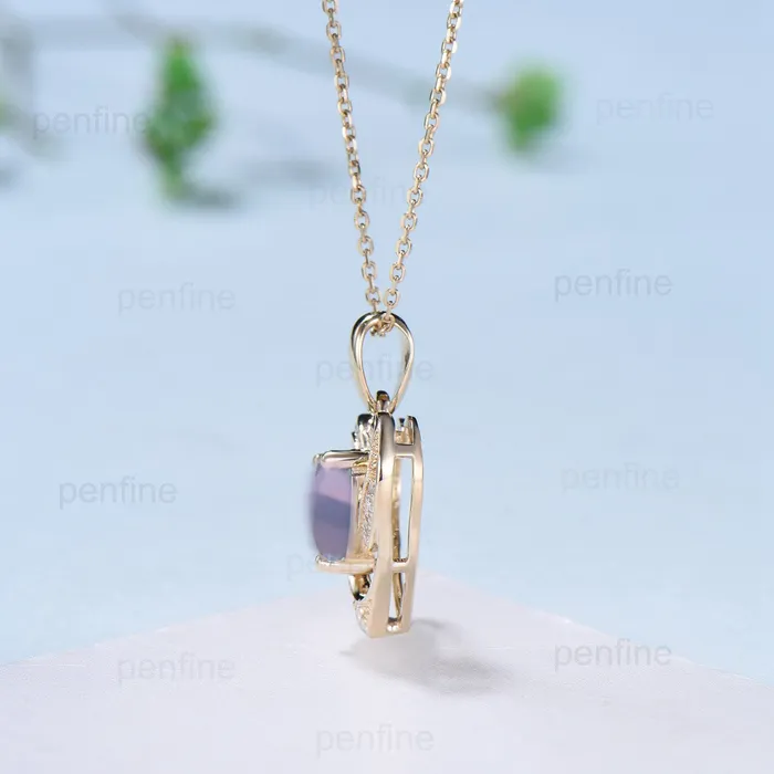 PENFINE Necklaces Vintage Heart Shaped Lavender Amethyst Necklace Unique Retro Pendant Purple Necklace Floral Forever Pendant Natural Pendant Anniversary gift PENFINE Necklaces Vintage Heart Shaped Lavender Amethyst Necklace Unique Retro Pendant Purple Necklace Floral Forever Pendant Natural Pendant Anniversary gift