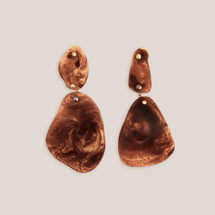 Senso Earrings tortoise IZA JEWELRY Earrings