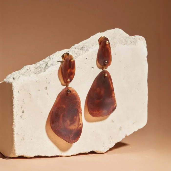 Senso Earrings tortoise IZA JEWELRY Earrings Senso Earrings tortoise IZA JEWELRY Earrings