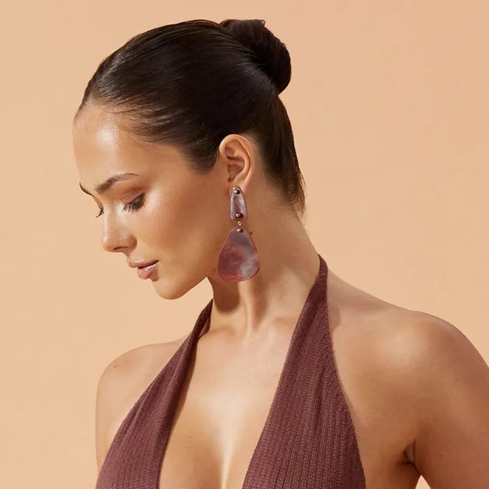 Senso Earrings tortoise IZA JEWELRY Earrings Senso Earrings tortoise IZA JEWELRY Earrings