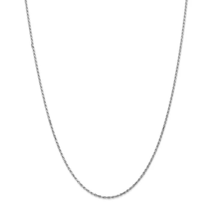 WB Choice Jewelry Necklaces 10k White Gold 16mm DC Machine Made Rope ChainWBC10W01422 WB Choice Jewelry Necklaces 10k White Gold 16mm DC Machine Made Rope ChainWBC10W01422