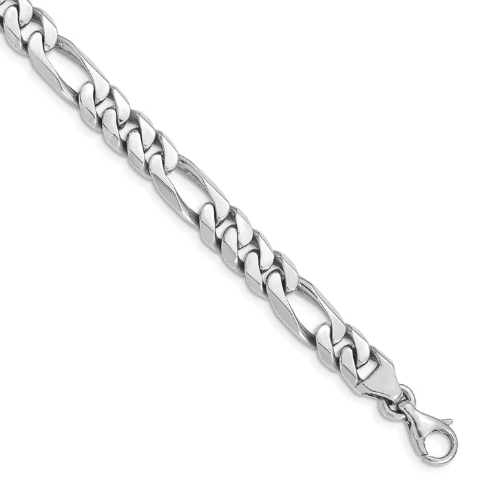 WB Choice Jewelry Necklaces 10k White Gold 77mm Handpolished Figaro Link ChainWBC10LK108W24 WB Choice Jewelry Necklaces 10k White Gold 77mm Handpolished Figaro Link ChainWBC10LK108W24