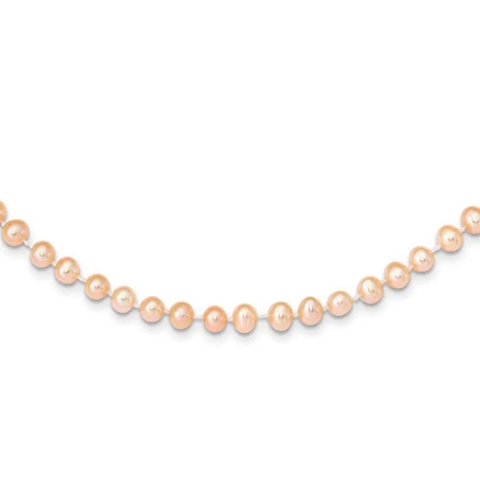WB Choice Jewelry Necklaces 14k 56mm Pink Near Round Freshwater Cultured Pearl NecklaceWBCPPN05024 WB Choice Jewelry Necklaces 14k 56mm Pink Near Round Freshwater Cultured Pearl NecklaceWBCPPN05024