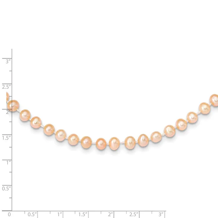 WB Choice Jewelry Necklaces 14k 56mm Pink Near Round Freshwater Cultured Pearl NecklaceWBCPPN05024 WB Choice Jewelry Necklaces 14k 56mm Pink Near Round Freshwater Cultured Pearl NecklaceWBCPPN05024